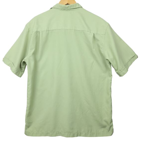 Cubavera Men's Short Sleeve Button-Up Shirt Size Large Green Casual Resort Wear - Picture 8 of 13
